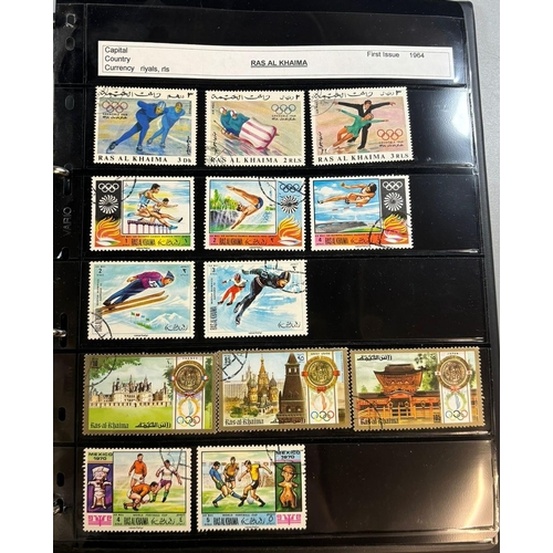 298 - All World collection of mint and used stamps in 21 binders in A-Z order plus two binders of duplicat... 