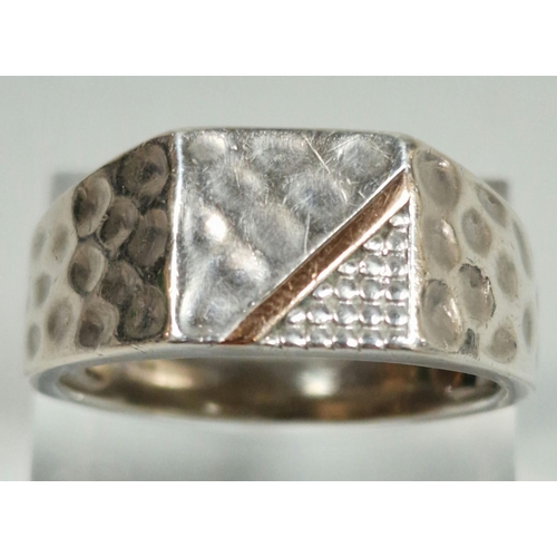 334 - Clogau silver and rose gold signet ring, in original box. Size U1/2.  (B.P. 21% + VAT)