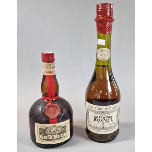 69 - Bottle of Grand Marnier Triple Orange Liqueur, 70cl. Together with a bottle of Calvados Busnel, 70cl... 