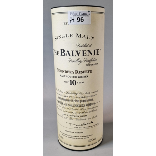 96 - Bottle of The Balvenie single malt Founder's Reserve malt Scotch Whisky, age 10 years. 70cl. In orig... 