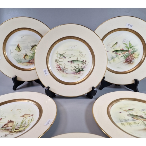 13 - Set of six Coalport British Fresh Water Fish, limited edition cabinet plates, to include: 'The Pike'... 