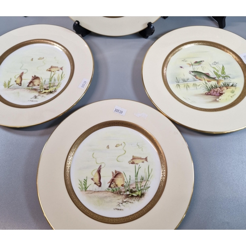 13 - Set of six Coalport British Fresh Water Fish, limited edition cabinet plates, to include: 'The Pike'... 