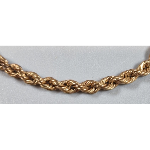 242 - 9ct gold rope twist bracelet. 1.2g approx. (B.P. 21% + VAT)