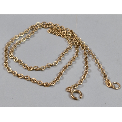 247 - 9ct gold curb-link chain. 4g approx. (B.P. 21% + VAT)