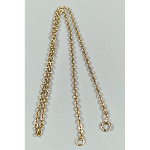 247 - 9ct gold curb-link chain. 4g approx. (B.P. 21% + VAT)