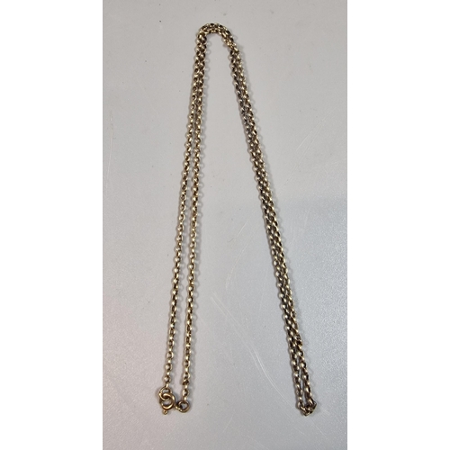 261 - Silver curb-link chain, together with a pair of yellow metal foliate pink stone and seed pearl clip-... 