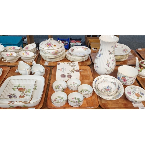 293 - Six trays of assorted china/tea ware to include: Duchess 'Nanking', Royal Worcester 'Evesham' oven t... 