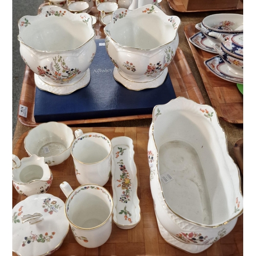 314 - Four trays of mainly Aynsley 'Somerset' design items to include: various vases, picture frame, mante... 