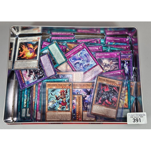 391 - Original Yugioh Trading Cards, all first edition in tin box.  (B.P. 21% + VAT)