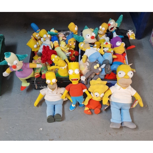 408 - Two boxes comprising: The Simpson soft toy characters, various. (2) (B.P. 21% + VAT)