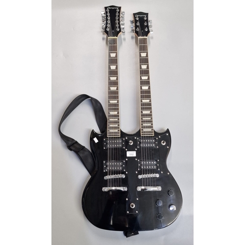 113 - Cherrystone twin neck electric guitar, having eighteen strings.  (B.P. 21% + VAT)