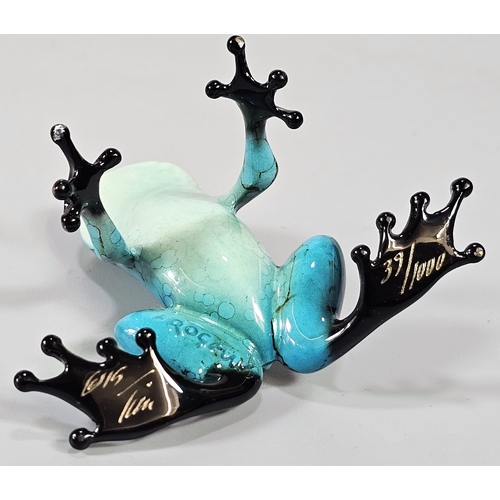 151 - Tim 'The Frogman' Cotterill, three cast bronze frogs, to include: 'Aurora', with COA, limited editio... 