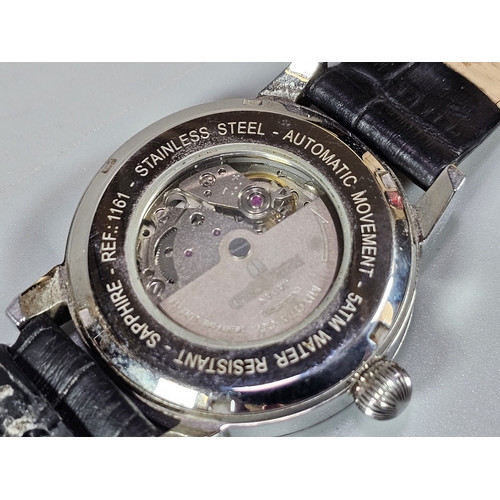 248 - Riedenschild Genero II automatic steel gentleman's wristwatch, having black face with baton numerals... 