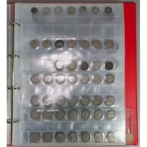 259 - Album of coins, banknotes and First Day Covers to include: GB coinage, silver Florins, silver and ot... 