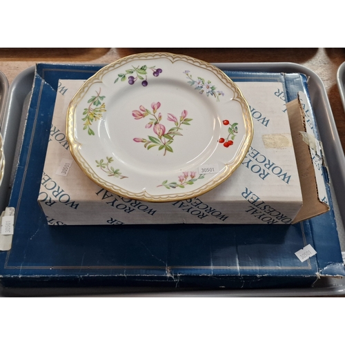 273 - Tray of Royal Worcester 'Evesham' oven to table ware items to include: twin handled cups and saucers... 