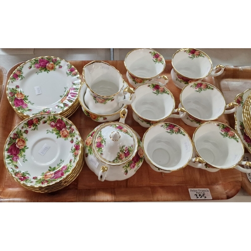 355 - Two trays of Royal Albert 'Old country Roses' bone china teaware, together with a twenty one piece C... 