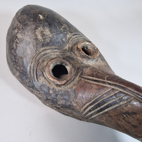 37 - African Dan Tribe carved hardwood Bird mask. Ivory Coast or Liberia. 45cm long approx. (B.P. 21% + V... 