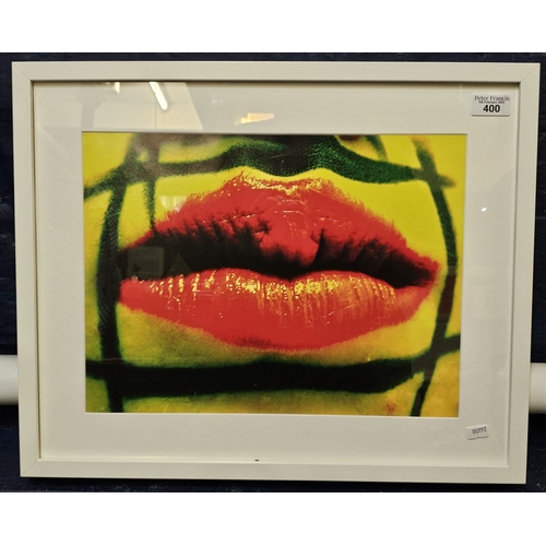 400 - After Soozy Roberts (20th century), 'Lips', photographic giclee print on paper. 30x39cm approx. Fram... 