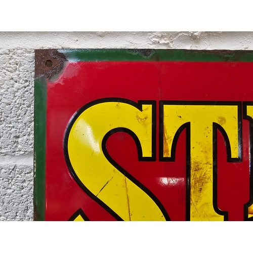 407 - Large single sided coloured enamel metal sign, of local interest for 'Stepney Tyres', 'Two British G... 