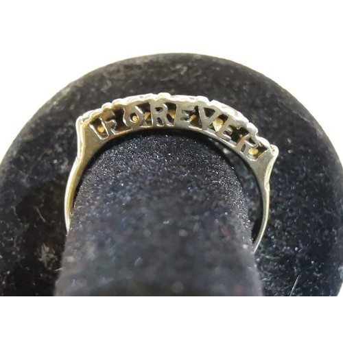 193 - 18ct Victorian gold pearl and diamond ring. 3.2g approx. Size O. Together with a silver five clear s... 