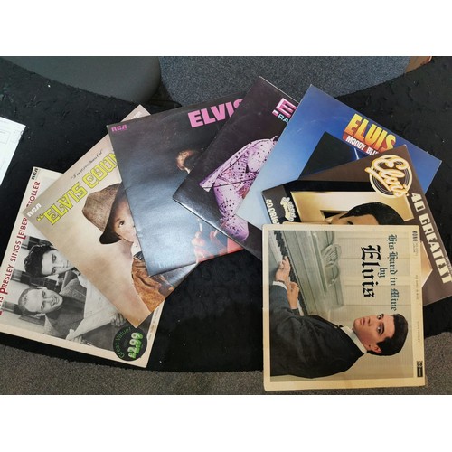 279 - Large collection of various LPs and RPM 45s to particularly include: Elvis Presley, Cliff Richard, B... 