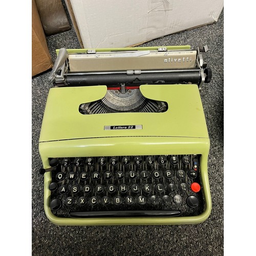 280 - Three vintage typewriters to include: Brother Deluxe 850TR, Olivetti Lettera 22 and Hermes Baby. All... 