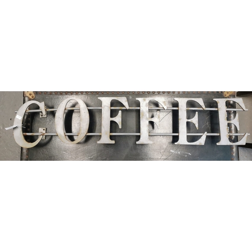 616 - A cast metal advertising sign, 'Coffee', 100cm long approx. (B.P. 21% + VAT)