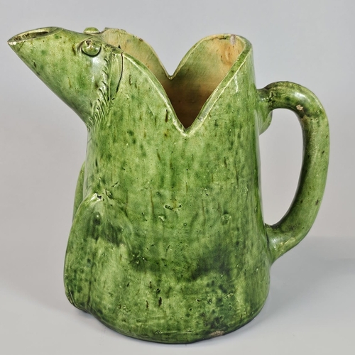 136 - Late 19th/early 20th century Ewenny Pottery zoomorphic jug in the form of a Pig, probably by Jones o... 