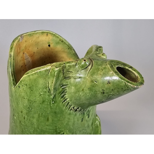 136 - Late 19th/early 20th century Ewenny Pottery zoomorphic jug in the form of a Pig, probably by Jones o... 