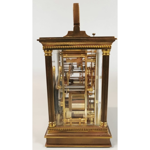 Matthew Norman, London, a brass repeater carriage clock
