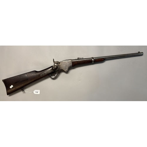19th century American Spencer repeating falling block, breech loading ...