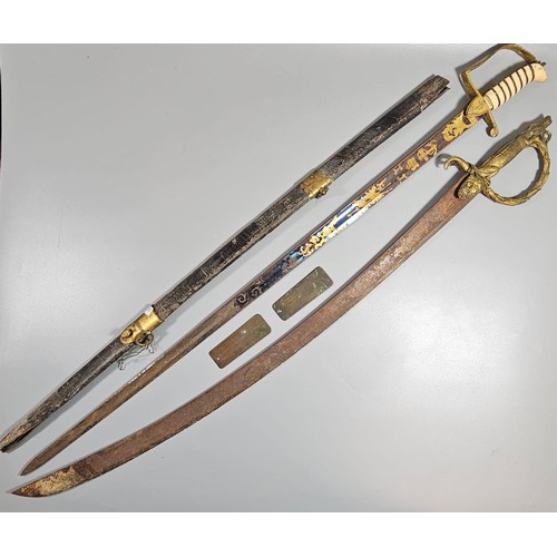 127 - Two late 18th century Royal Navy swords, presented to William Henry Webley (later Webley-Parry, 1764...
