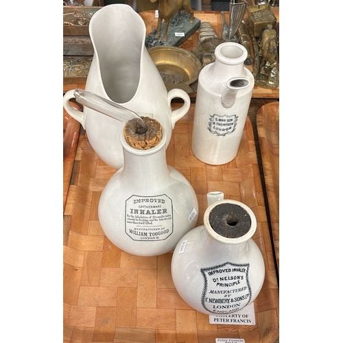 Collection of late 19th early 20th century Improved Inhalers, various ...