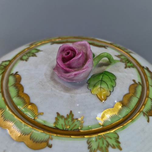Herend Hungary, porcelain 'Queen Victoria' pattern tea for two set ...