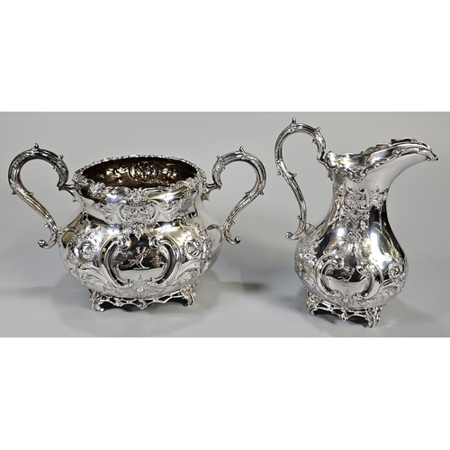 Victorian four piece silver tea service by Martin Hall & Co (Richard ...