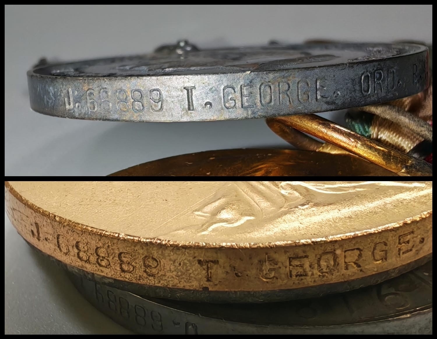 The Great War for Civilization 1914-1919 medal, name to the rim: J ...