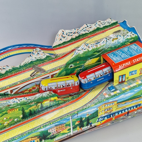 West German Technofix 300 tinplate Alpine Express clockwork train toy ...