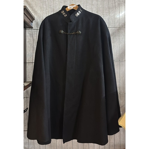Police heavy quality cape with collar numbers and lion mask chain clasp ...
