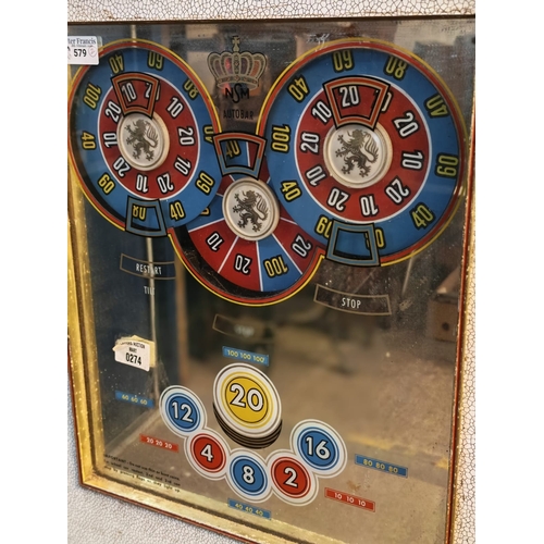 Two similar Rotamint NSM Autobar Coin Operated slot machines, circa ...