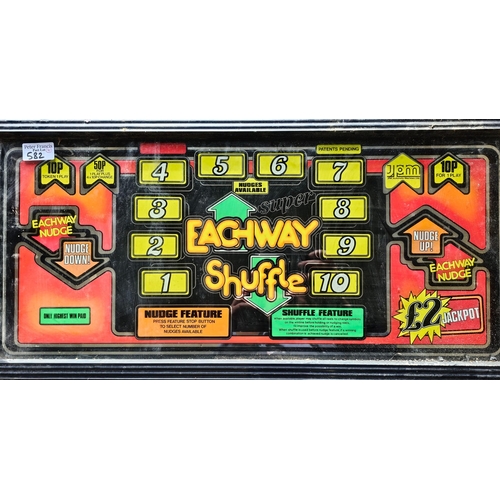Collection of vintage fruit machine glass display panels, to include ...