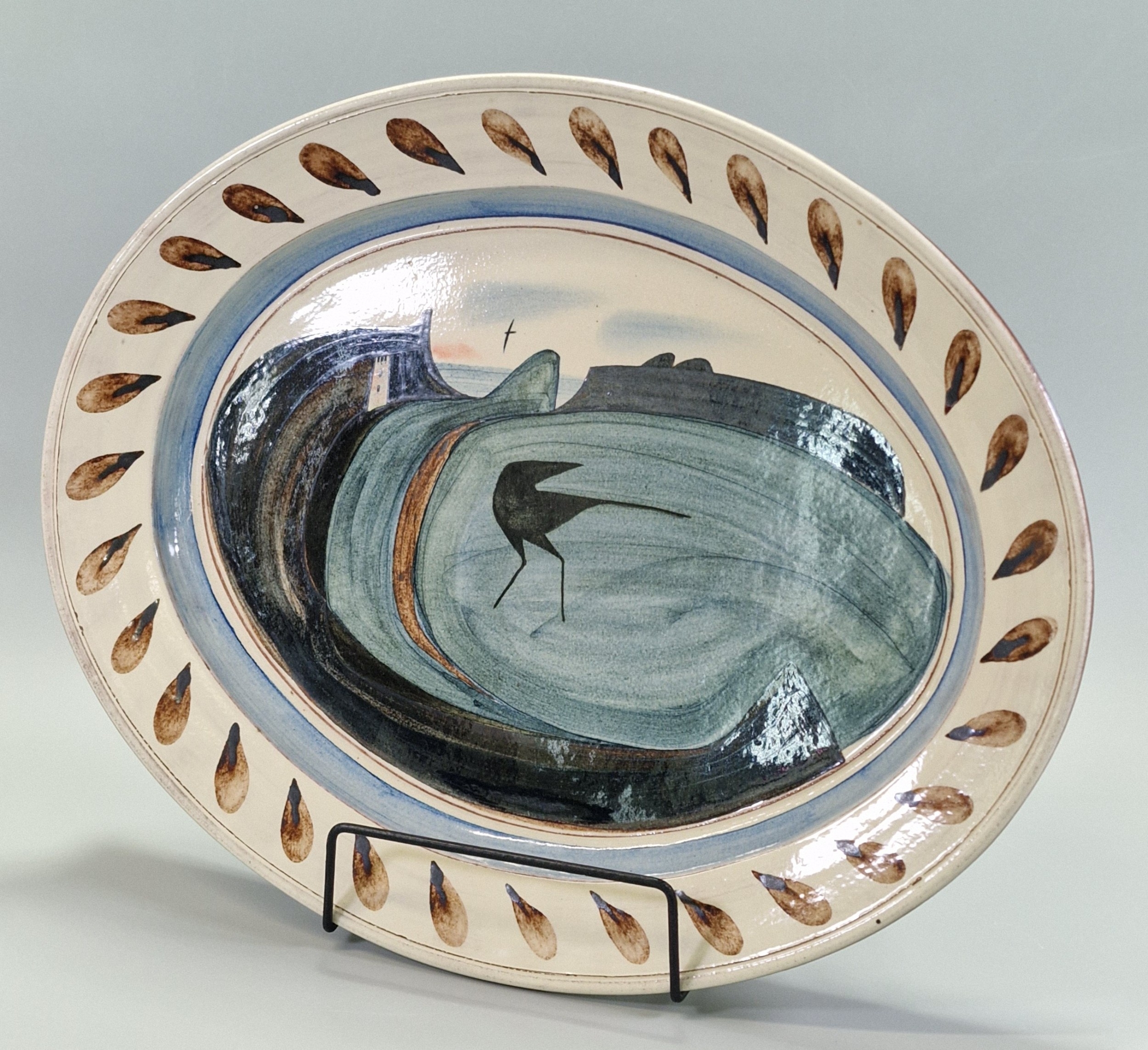 James Campbell (1942 - 2019), an earthenware platter featuring a ...