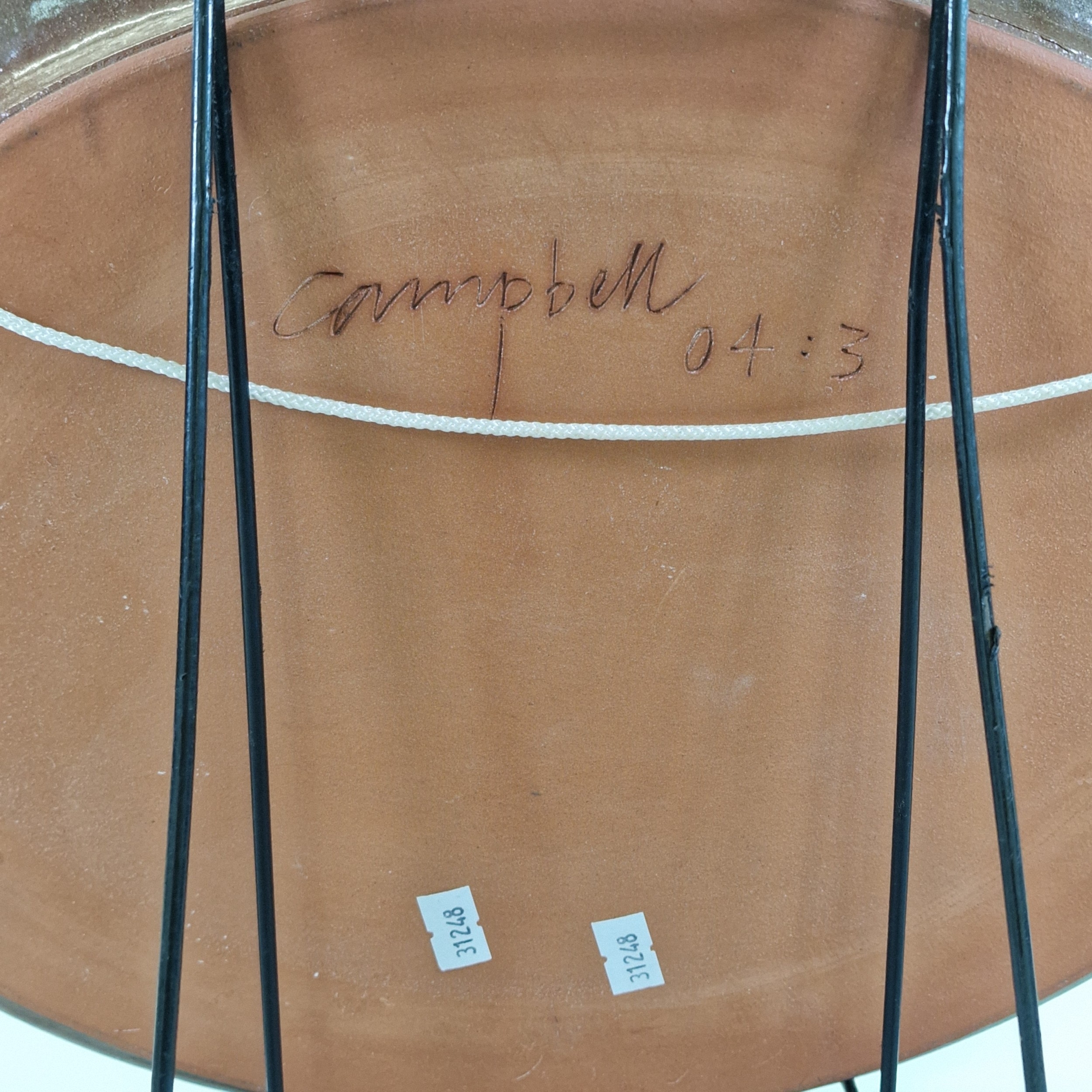 James Campbell (1942 - 2019), an earthenware platter featuring a ...