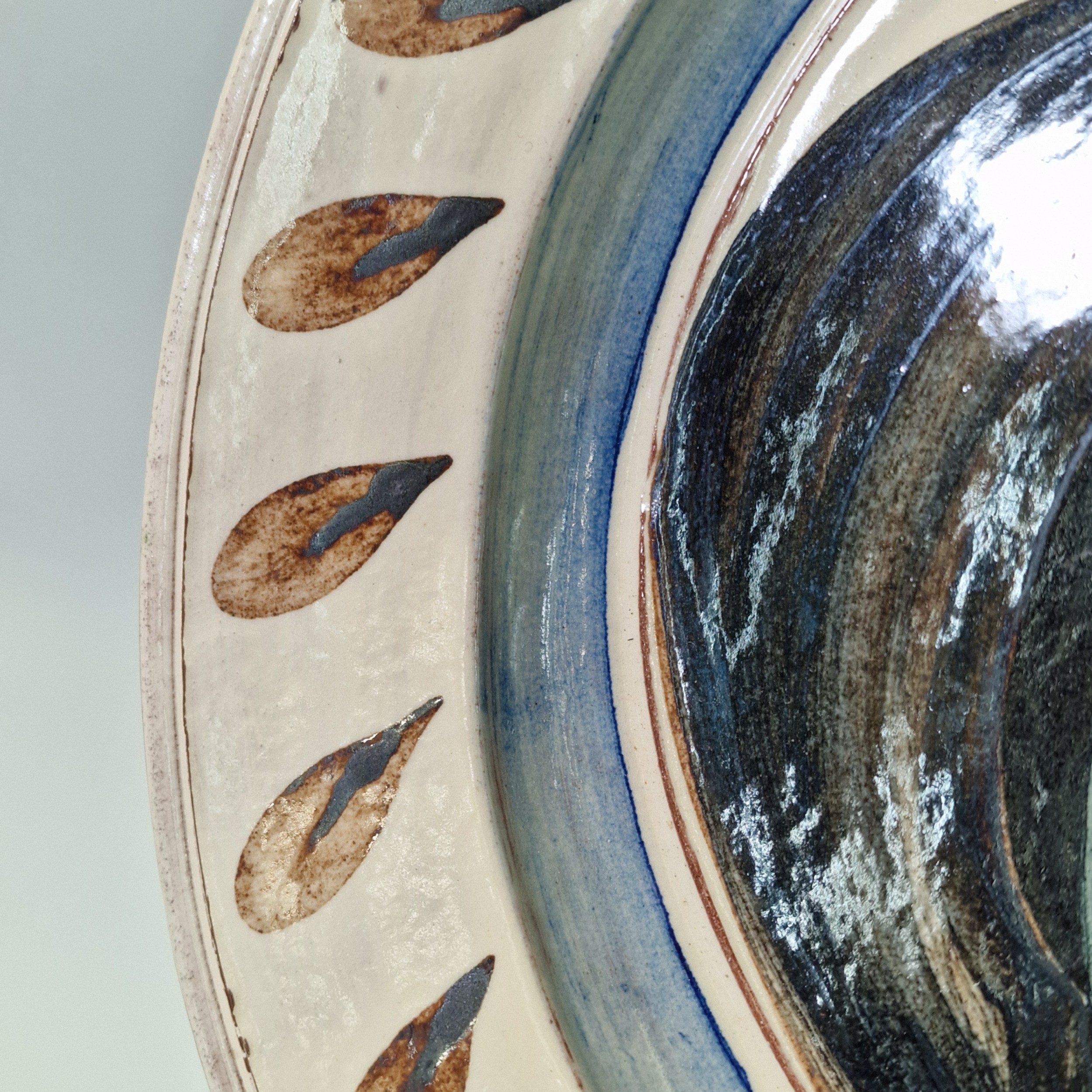 James Campbell (1942 - 2019), an earthenware platter featuring a ...