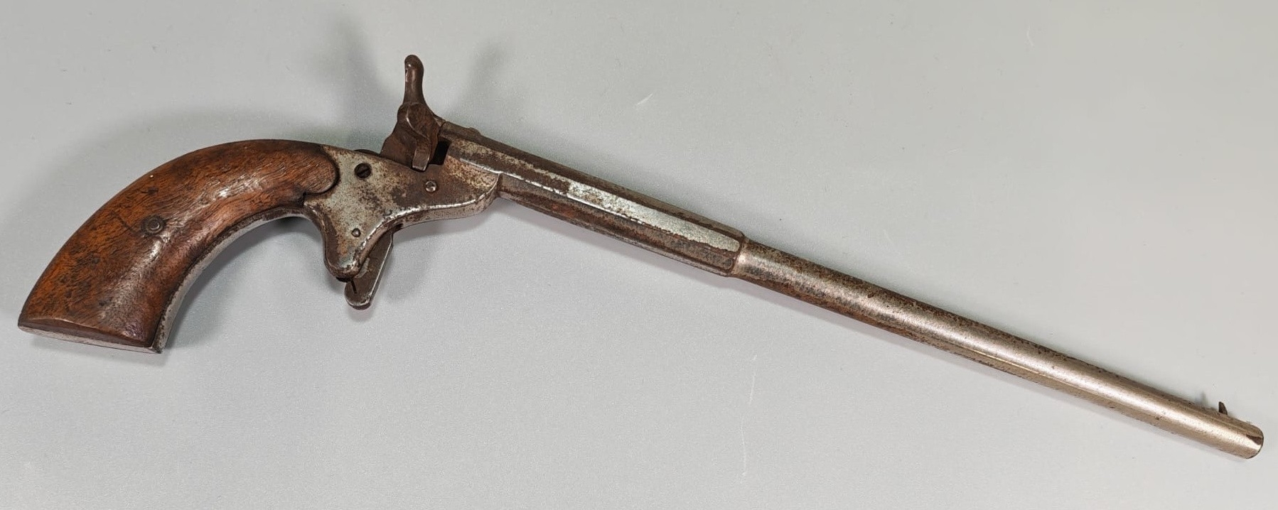 Probably 19th century Flobert style rimfire gallery or saloon pistol ...