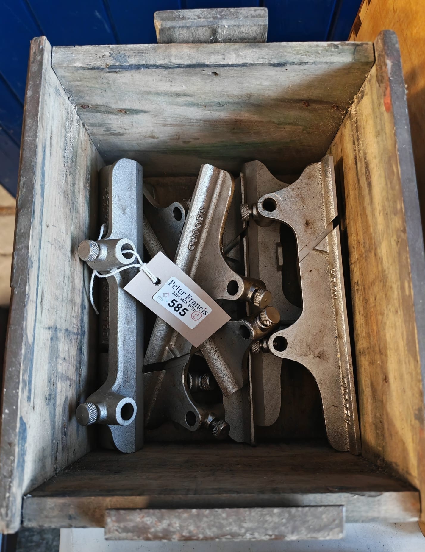 An assorted collection of Record nosing tools and plane fences, in old ...