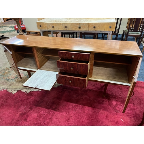 8 - 1950s FORMICA SIDEBOARD 132cm LONG 41cm DEEP 75cm HIGH