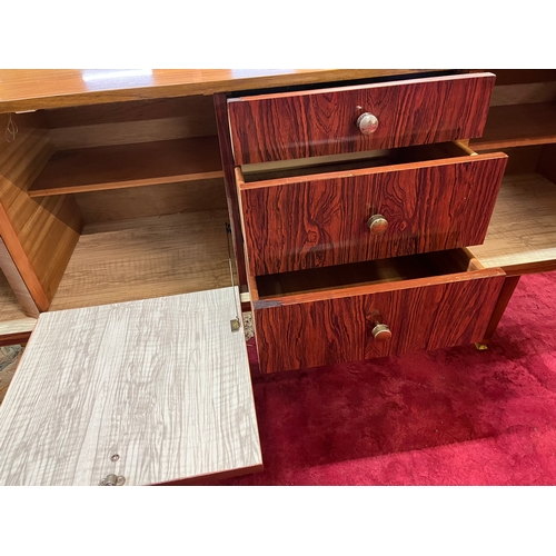 8 - 1950s FORMICA SIDEBOARD 132cm LONG 41cm DEEP 75cm HIGH