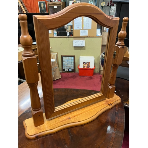 20 - PINE DRESSING TABLE MIRROR