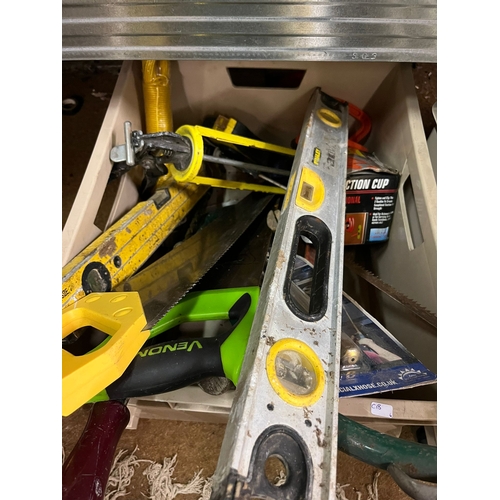 42 - BOX TOOLS INC LEVEL SAWS ETC