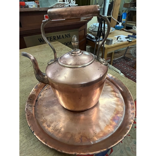 56 - COPPER KETTLE & TRAY